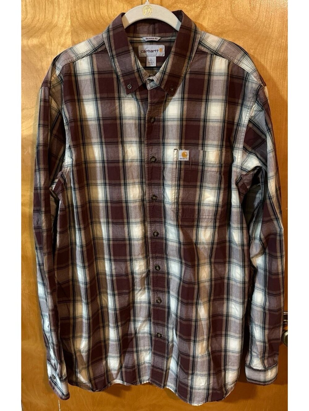 Carhartt button up relaxed fit shirt size large